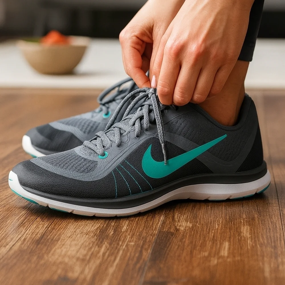 Nike Flex TR 6 Women’s Training Shoes Gray Teal Size 8.5 Lightweight